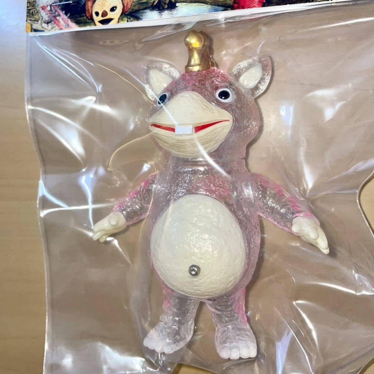 MAXTOY 快獣 ブースカ ピンク ドット クリア成型 One up. 限定 ソフビ